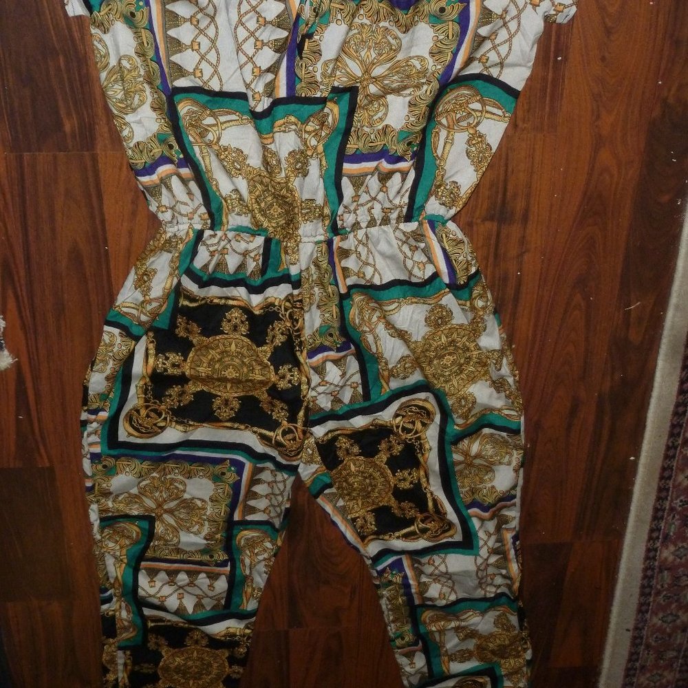 Ai Mei Fashion   Cute Jumpsuit Long Pants & Short Sleeve Sz L-XL